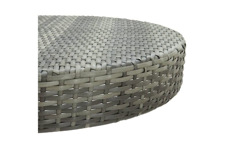 Trädgårdsbord grå 75,5x106 cm konstrotting - Grå - Matbord ute