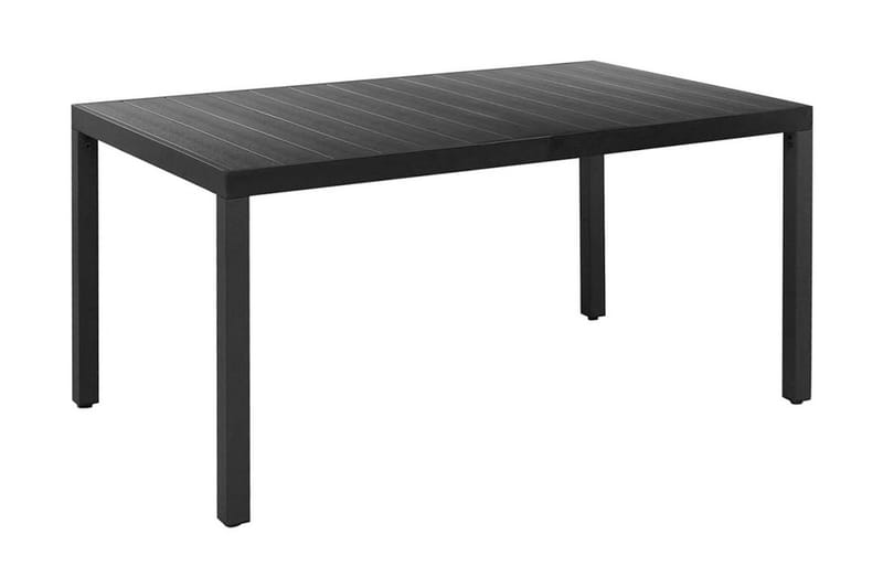 Trädgårdsbord svart 150x90x74 cm aluminium och WPC - Svart - Matbord ute