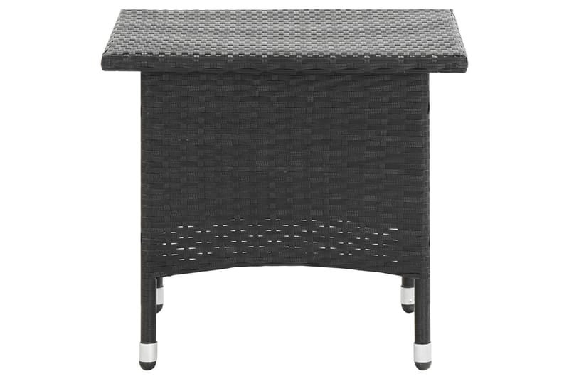 Trädgårdsbord svart 50x50x47 cm konstrotting - Svart - Utemöbler - Trädgårdsbord & Utebord - Cafebord