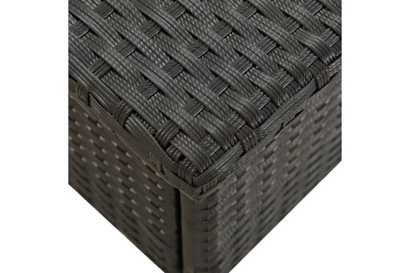 Trädgårdsbord svart 50x50x47 cm konstrotting - Svart - Utemöbler - Trädgårdsbord & Utebord - Cafebord