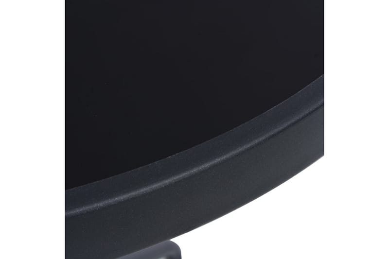 Trädgårdsbord svart 60 cm stål och glas - Svart - Utemöbler - Trädgårdsbord & Utebord - Cafebord