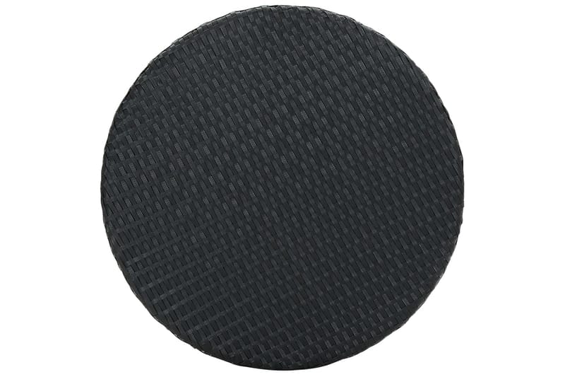 Trädgårdsbord svart 60,5x106 cm konstrotting - Svart - Matbord ute