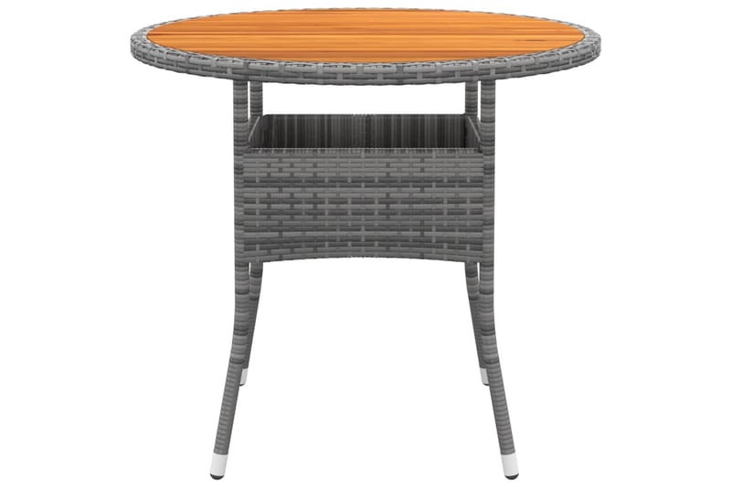 Utebord Ã˜80x75 cm akaciaträ och konstrotting grå - Grå - Utemöbler - Trädgårdsbord & Utebord - Cafebord