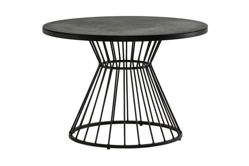 CAGE Matbord 110 cm Runt Svart - Svart - Matbord ute