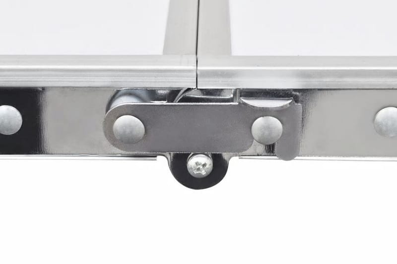 Campingbord med 4 pallar set Aluminium 120x60 cm - Vit - Utemöbler - Trädgårdsbord & Utebord - Campingbord
