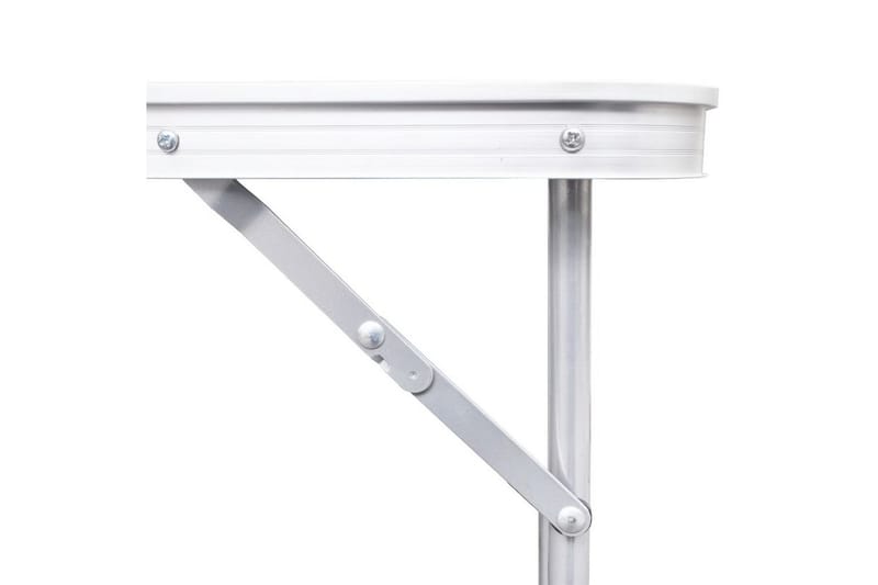 Campingbord med 4 pallar set Aluminium 120x60 cm - Vit - Utemöbler - Trädgårdsbord & Utebord - Campingbord