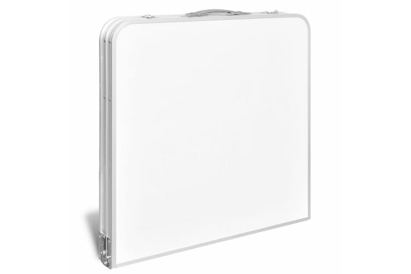 Campingbord med höj- och sänkbar aluminium (hopfällbar) 120x - Vit - Utemöbler - Trädgårdsbord & Utebord - Campingbord