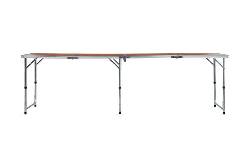 Hopfällbart campingbord aluminium 240x60 cm - Brun - Utemöbler - Trädgårdsbord & Utebord - Campingbord