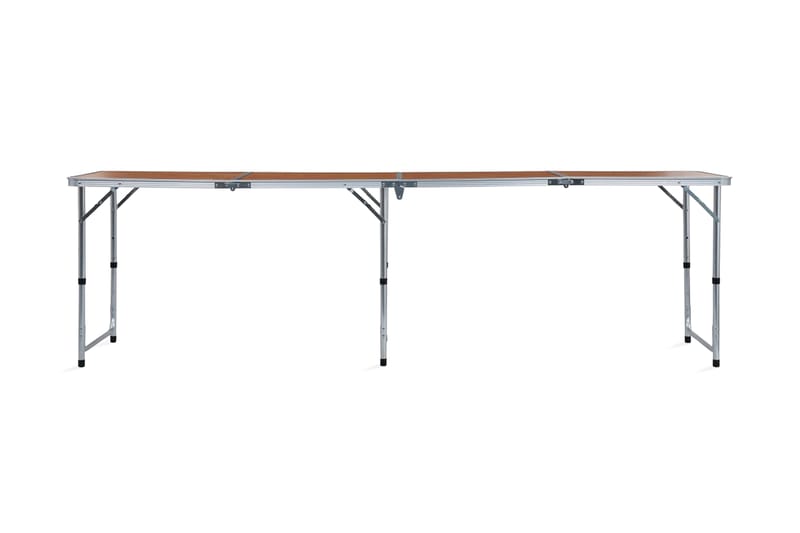 Hopfällbart campingbord aluminium 240x60 cm - Brun - Campingbord