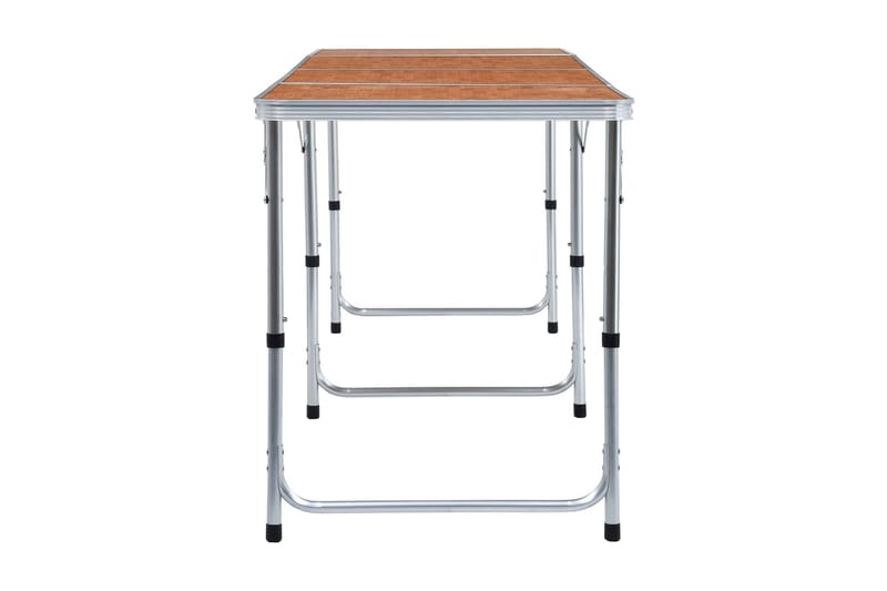 Hopfällbart campingbord aluminium 240x60 cm - Brun - Utemöbler - Trädgårdsbord & Utebord - Campingbord
