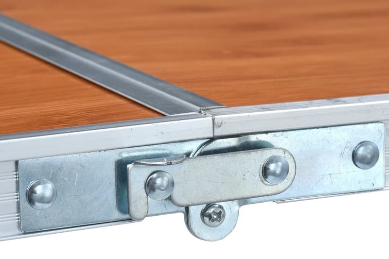 Hopfällbart campingbord aluminium 240x60 cm - Brun - Utemöbler - Trädgårdsbord & Utebord - Campingbord