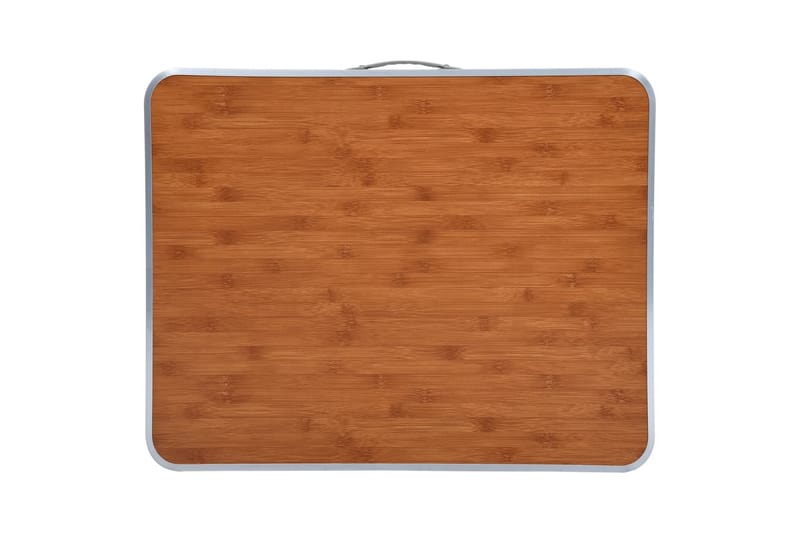 Hopfällbart campingbord aluminium 60x45 cm - Brun - Utemöbler - Trädgårdsbord & Utebord - Campingbord