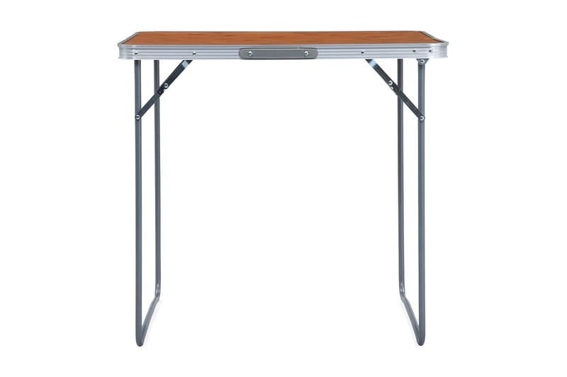 Hopfällbart campingbord aluminium 60x45 cm - Brun - Utemöbler - Trädgårdsbord & Utebord - Campingbord