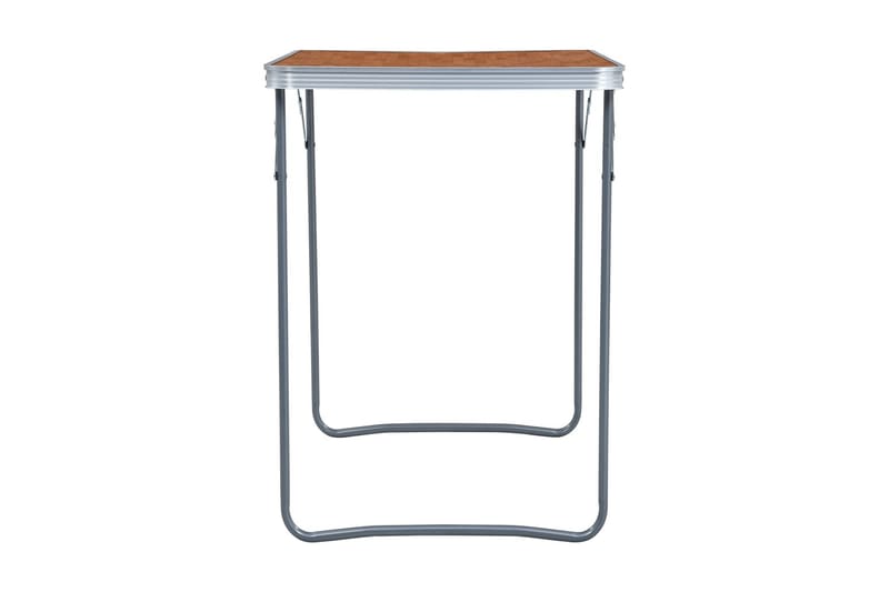 Hopfällbart campingbord aluminium 60x45 cm - Brun - Utemöbler - Trädgårdsbord & Utebord - Campingbord