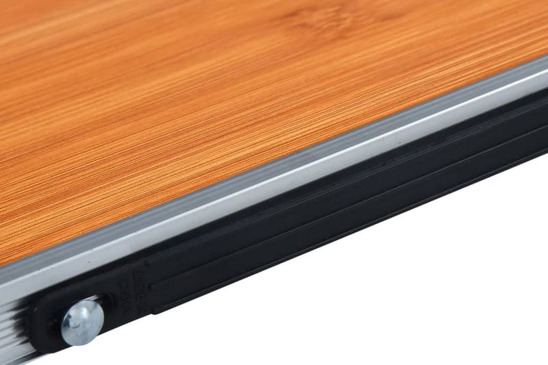 Hopfällbart campingbord brun aluminium 60x40 cm - Brun - Utemöbler - Trädgårdsbord & Utebord - Campingbord
