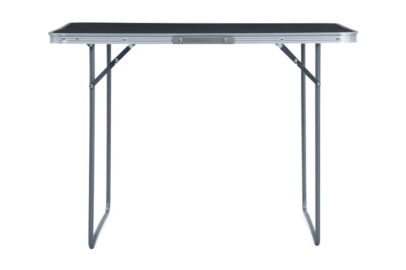 Hopfällbart campingbord grå aluminium 120x60 cm - Grå - Utemöbler - Trädgårdsbord & Utebord - Campingbord