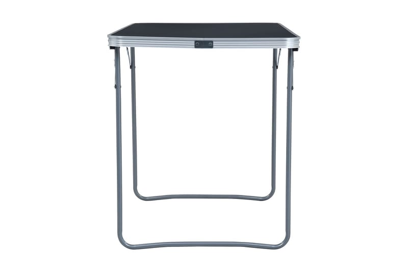 Hopfällbart campingbord grå aluminium 120x60 cm - Grå - Utemöbler - Trädgårdsbord & Utebord - Campingbord
