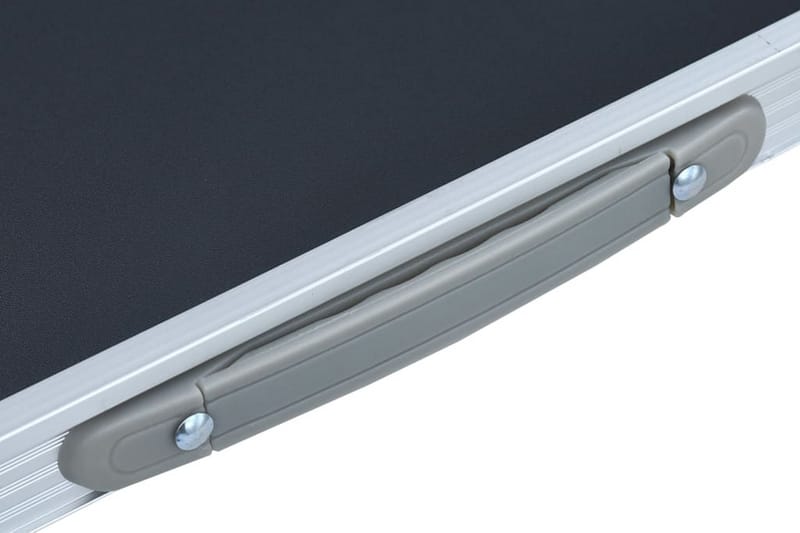 Hopfällbart campingbord grå aluminium 120x60 cm - Grå - Utemöbler - Trädgårdsbord & Utebord - Campingbord