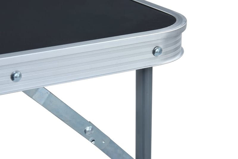Hopfällbart campingbord grå aluminium 120x60 cm - Grå - Utemöbler - Trädgårdsbord & Utebord - Campingbord