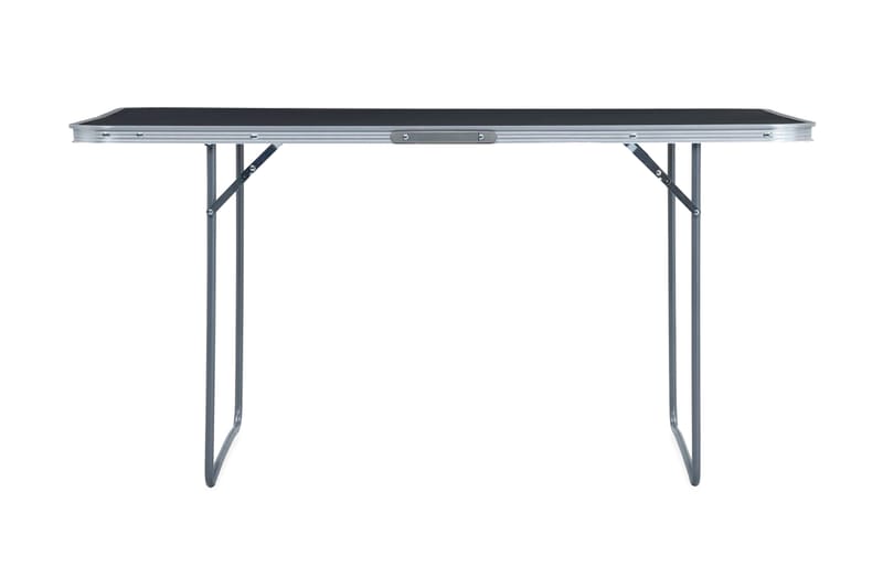 Hopfällbart campingbord grå aluminium 180x60 cm - Grå - Utemöbler - Trädgårdsbord & Utebord - Campingbord