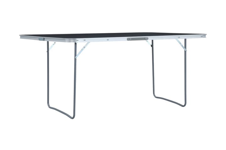 Hopfällbart campingbord grå aluminium 180x60 cm - Campingbord