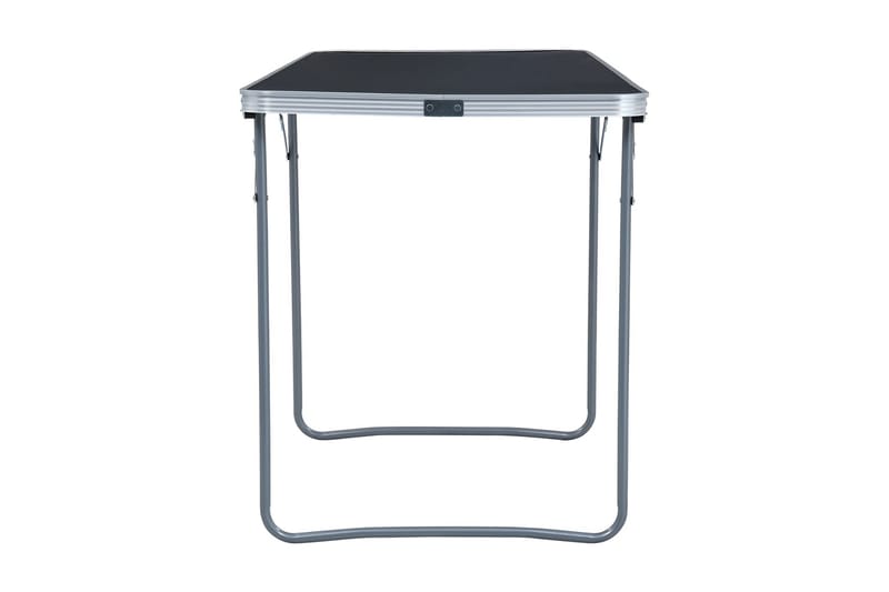 Hopfällbart campingbord grå aluminium 180x60 cm - Grå - Utemöbler - Trädgårdsbord & Utebord - Campingbord