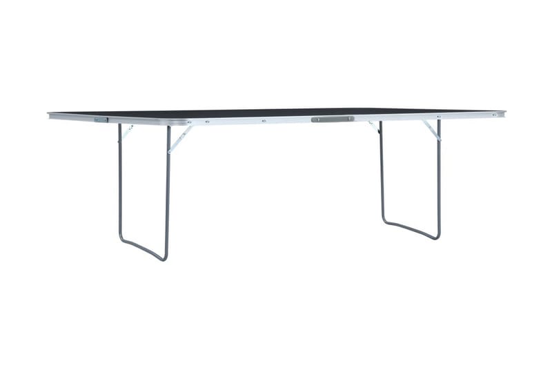 Hopfällbart campingbord grå aluminium 240x60 cm - Grå - Campingbord