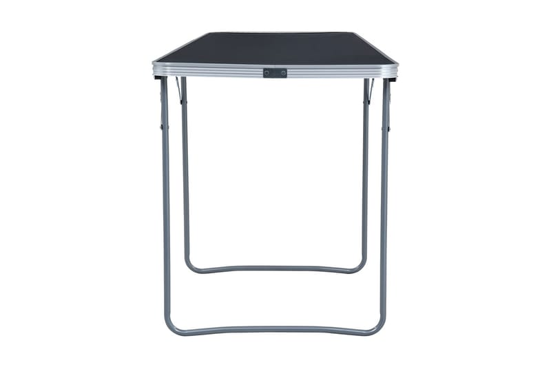 Hopfällbart campingbord grå aluminium 240x60 cm - Grå - Utemöbler - Trädgårdsbord & Utebord - Campingbord