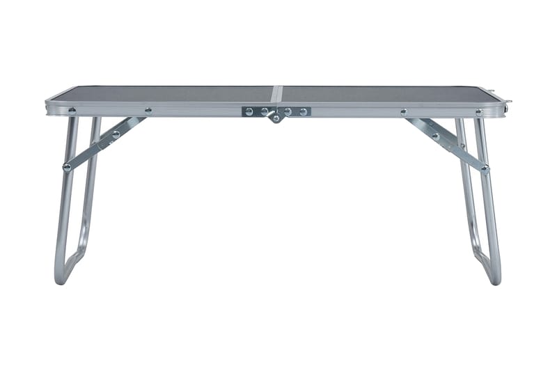Hopfällbart campingbord grå aluminium 60x40 cm - Grå - Utemöbler - Trädgårdsbord & Utebord - Campingbord