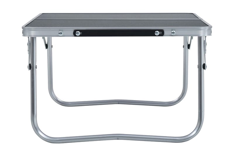 Hopfällbart campingbord grå aluminium 60x40 cm - Grå - Utemöbler - Trädgårdsbord & Utebord - Campingbord