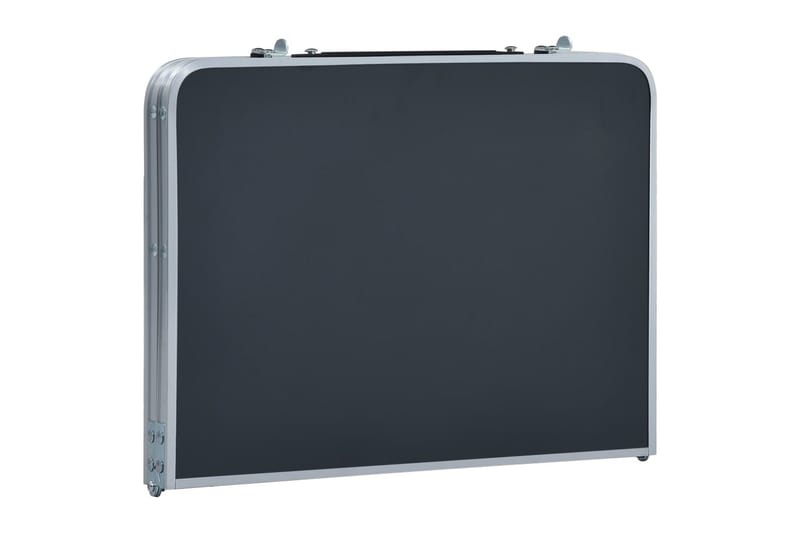 Hopfällbart campingbord grå aluminium 60x40 cm - Grå - Utemöbler - Trädgårdsbord & Utebord - Campingbord
