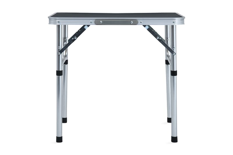 Hopfällbart campingbord grå aluminium 60x45 cm - Grå - Utemöbler - Trädgårdsbord & Utebord - Campingbord