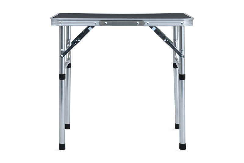 Hopfällbart campingbord grå aluminium 60x45 cm - Grå - Campingbord
