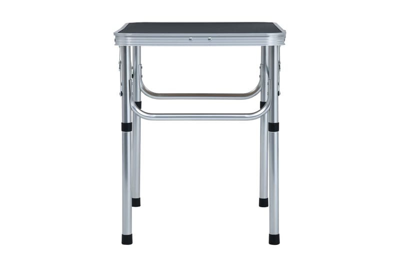 Hopfällbart campingbord grå aluminium 60x45 cm - Grå - Utemöbler - Trädgårdsbord & Utebord - Campingbord