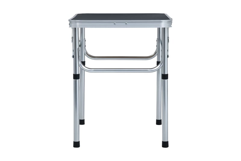 Hopfällbart campingbord grå aluminium 60x45 cm - Grå - Campingbord