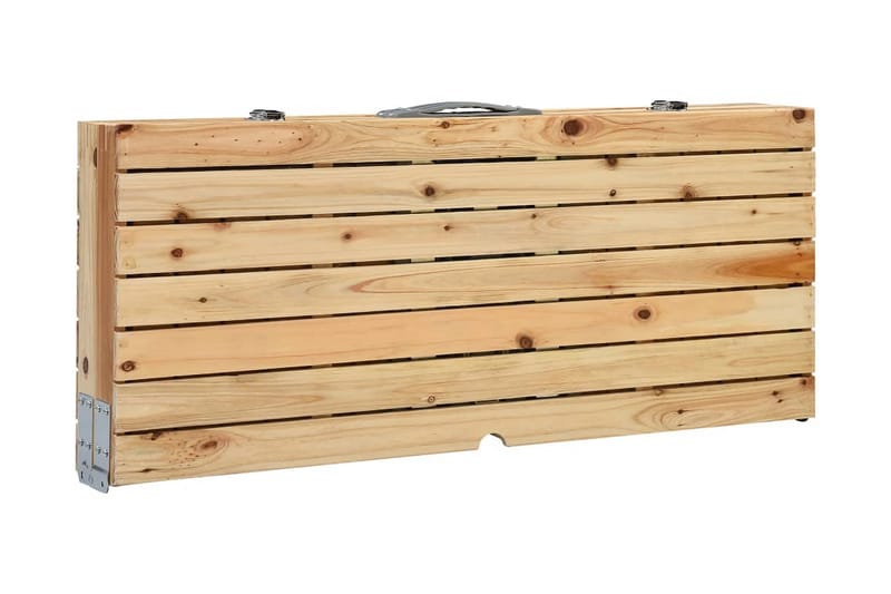Hopfällbart campingbord med 4 sitsar stål aluminium - Brun - Utemöbler - Trädgårdsbord & Utebord - Campingbord