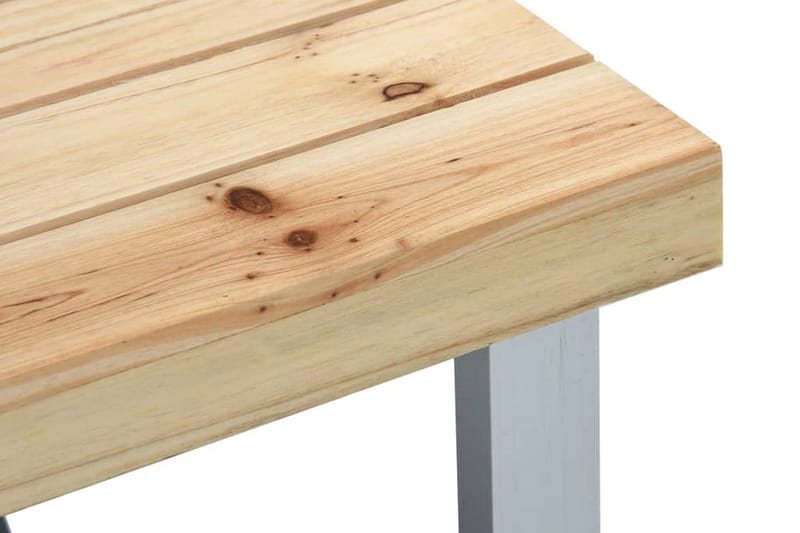 Hopfällbart campingbord med 4 sitsar stål aluminium - Brun - Utemöbler - Trädgårdsbord & Utebord - Campingbord