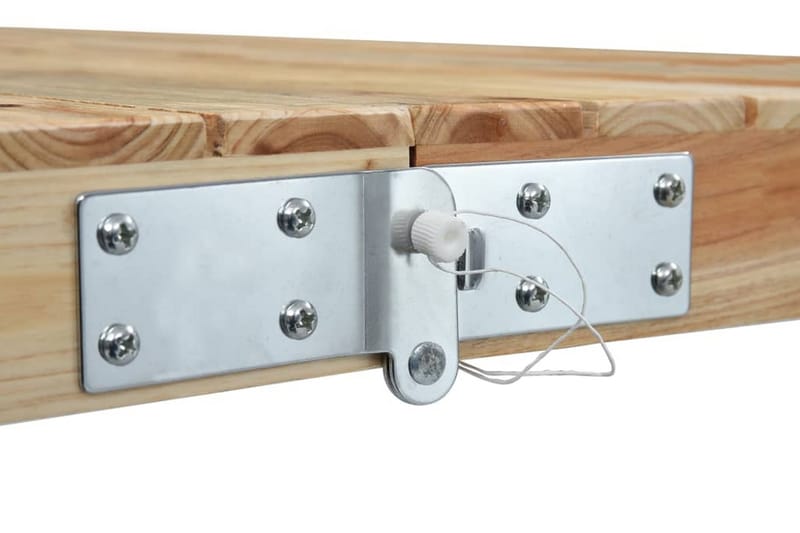 Hopfällbart campingbord med 4 sitsar stål aluminium - Brun - Utemöbler - Trädgårdsbord & Utebord - Campingbord