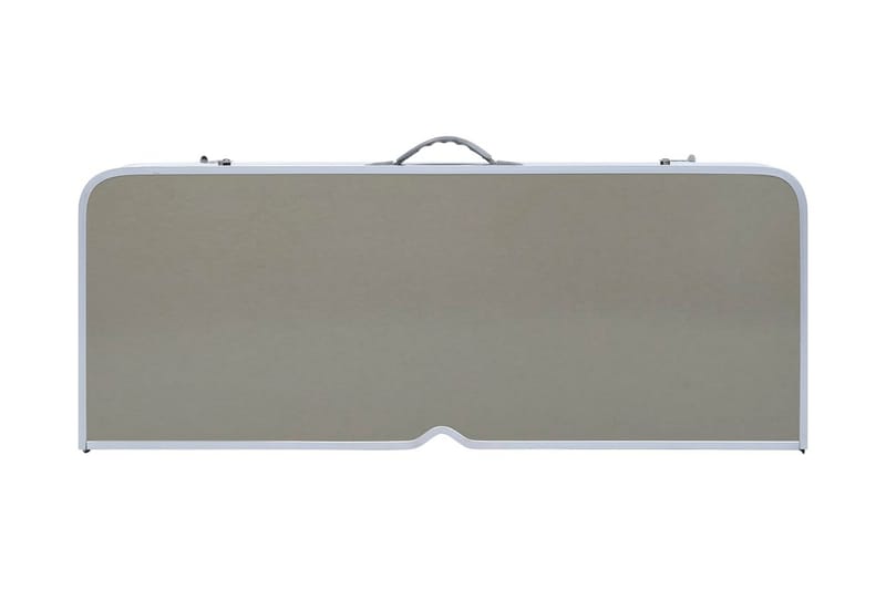 Hopfällbart campingbord med 4 sitsar stål aluminium - Silver - Utemöbler - Trädgårdsbord & Utebord - Campingbord