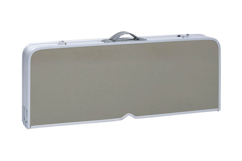 Hopfällbart campingbord med 4 sitsar stål aluminium - Silver - Utemöbler - Trädgårdsbord & Utebord - Campingbord