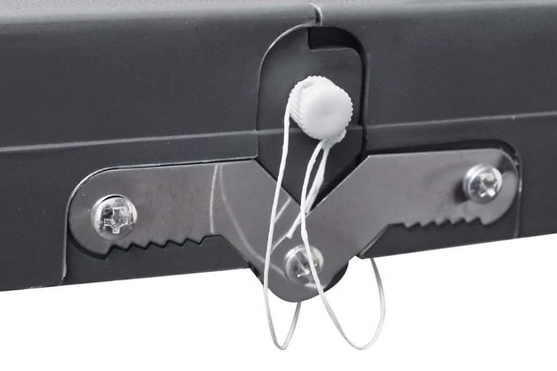 Hopfällbart campingbord med 4 stolar i aluminium ljusgrått - Grå - Utemöbler - Trädgårdsbord & Utebord - Campingbord