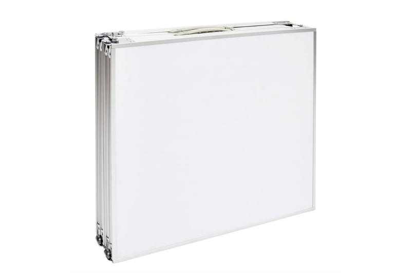 Hopfällbart campingbord med justerbar höjd Aluminium 240x60 - Vit - Utemöbler - Trädgårdsbord & Utebord - Campingbord