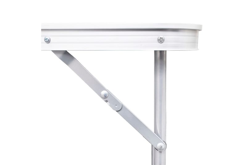 Hopfällbart campingbord med justerbar höjd Aluminium 240x60 - Vit - Utemöbler - Trädgårdsbord & Utebord - Campingbord