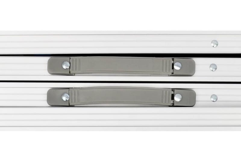 Hopfällbart campingbord med justerbar höjd Aluminium 240x60 - Vit - Utemöbler - Trädgårdsbord & Utebord - Campingbord