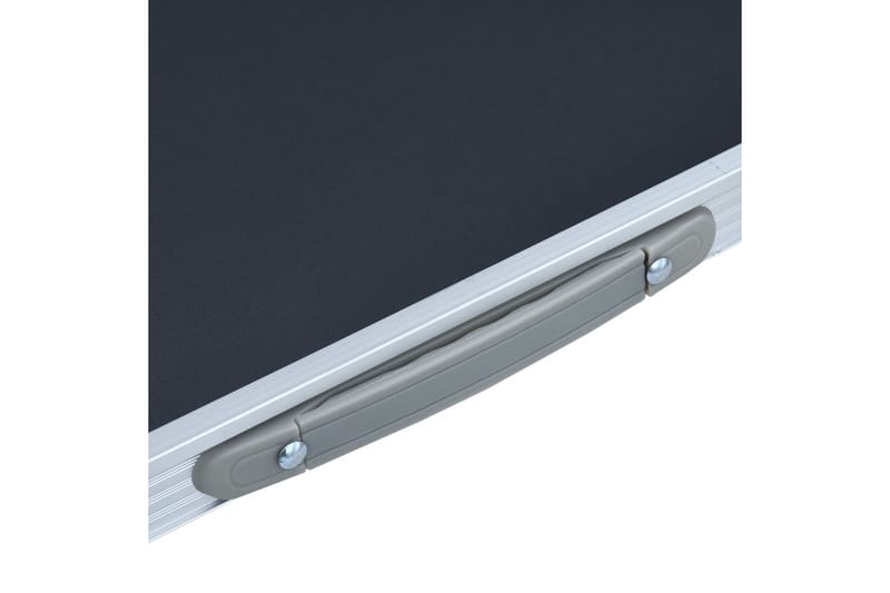 Hopfällbart campingbord med metallram 80x60 cm grå - Grå - Utemöbler - Trädgårdsbord & Utebord - Campingbord