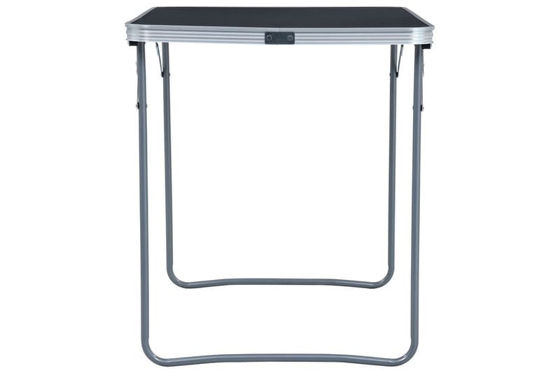 Hopfällbart campingbord med metallram 80x60 cm grå - Grå - Utemöbler - Trädgårdsbord & Utebord - Campingbord
