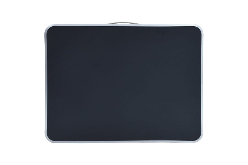 Hopfällbart campingbord med metallram 80x60 cm grå - Grå - Utemöbler - Trädgårdsbord & Utebord - Campingbord