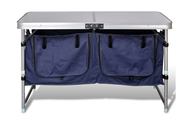 Hopfällbart campingskåp i Aluminium - Silver - Utemöbler - Trädgårdsbord & Utebord - Campingbord