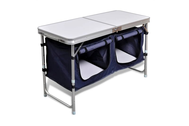 Hopfällbart campingskåp i Aluminium - Silver - Utemöbler - Trädgårdsbord & Utebord - Campingbord
