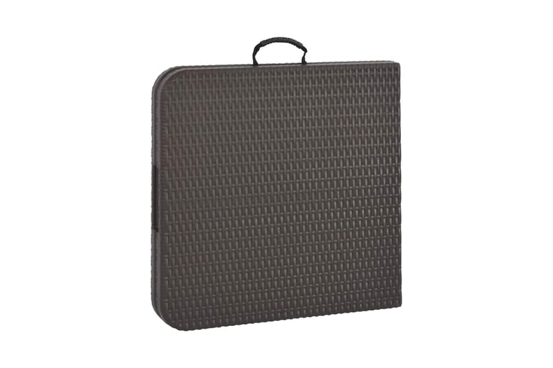 Hopfällbart trädgårdsbord brun 120x60x74 cm HDPE rotting - Brun - Utemöbler - Trädgårdsbord & Utebord - Campingbord